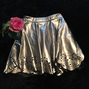 Metallic Skater Skirt